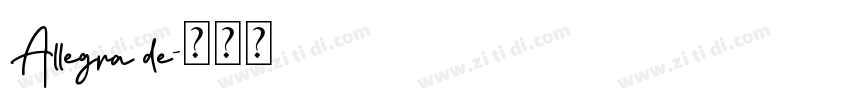 Allegra de字体转换